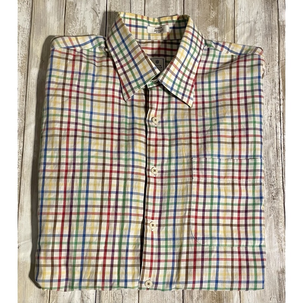 Peter Millar Long Sleeve 100% Cotton Button Up Shirt. Multicolored Size Medium